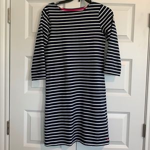 Joules Navy Blue and White Striped dress